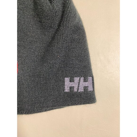 Helly Hansen Black Beanie Hat Embroidery Winter Ski Cap Warm Unisex Fleece OS - Picture 12 of 12